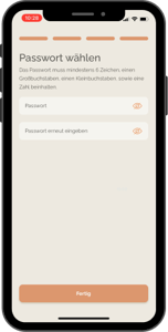 TF Bank Mobile App Registrierung Passwort wählen