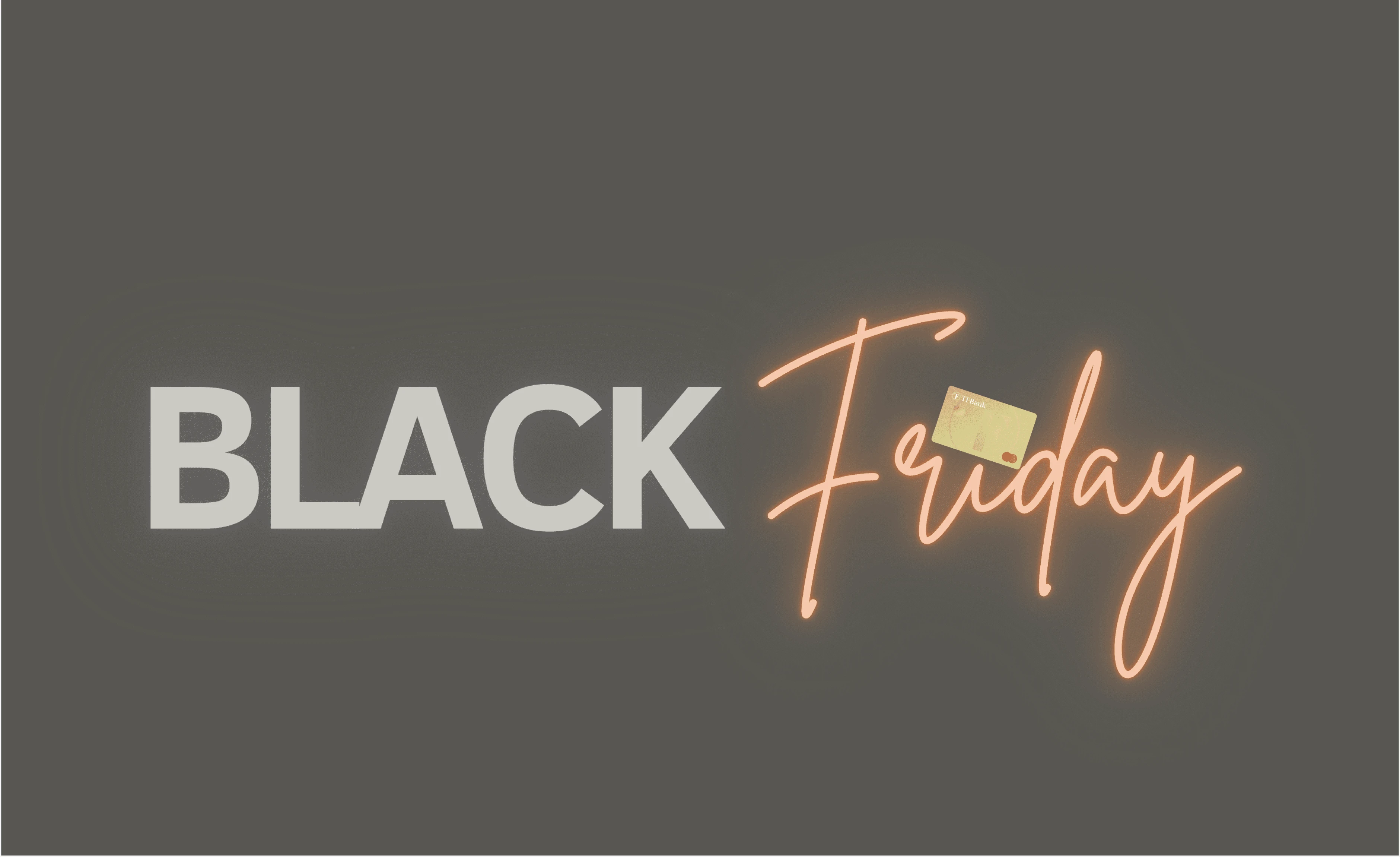 Grauer Hintergrund mit Schriftzug "Black Friday".