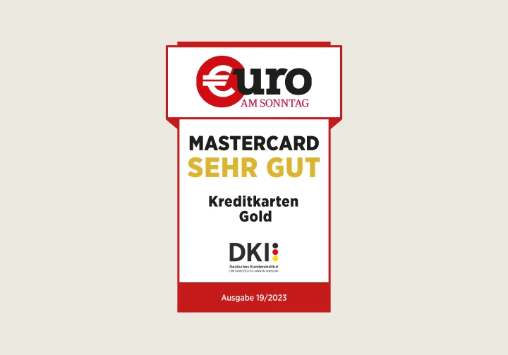 Siegel Kreditkarte Sehr Gut von der DKI