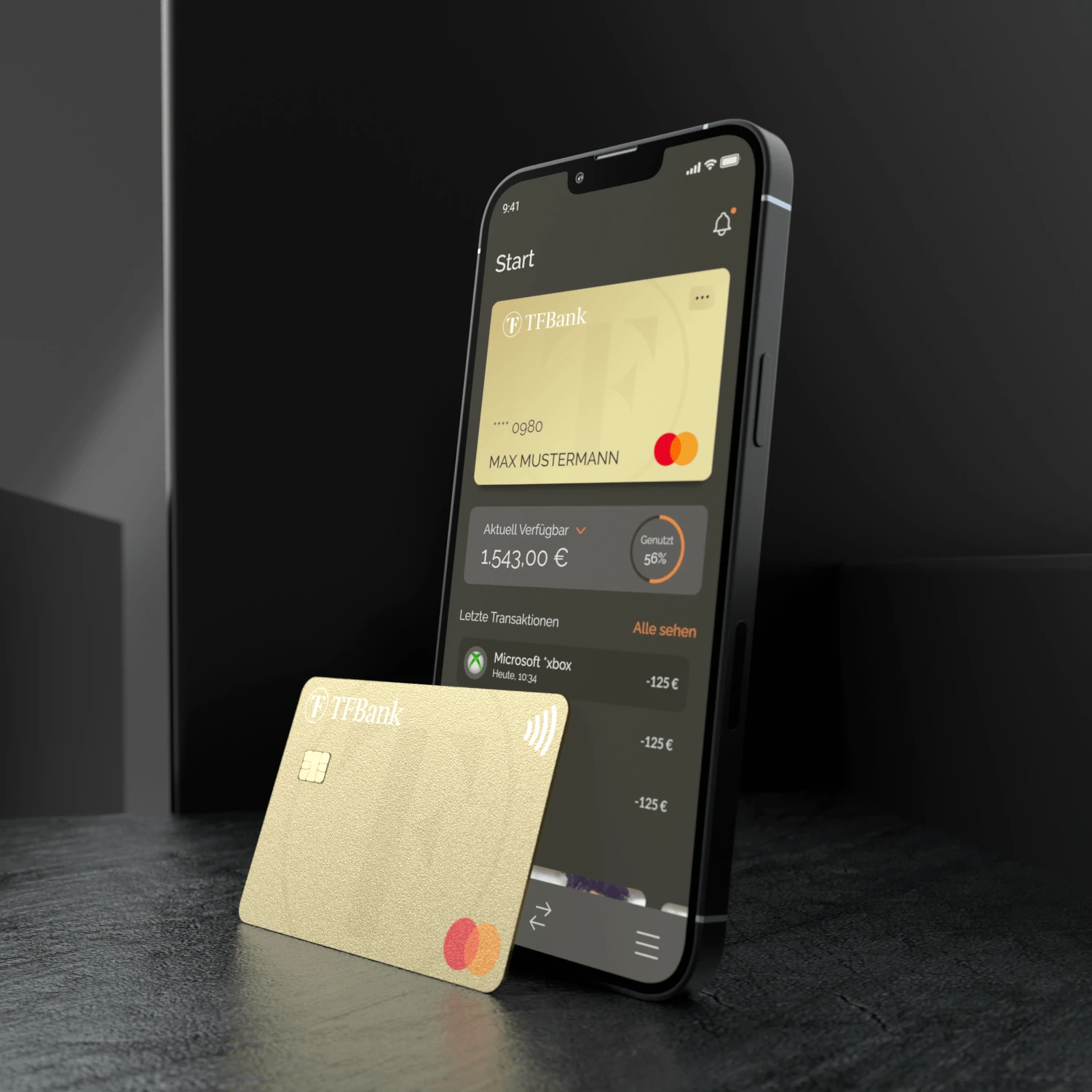 tf bank mobile app dark mode