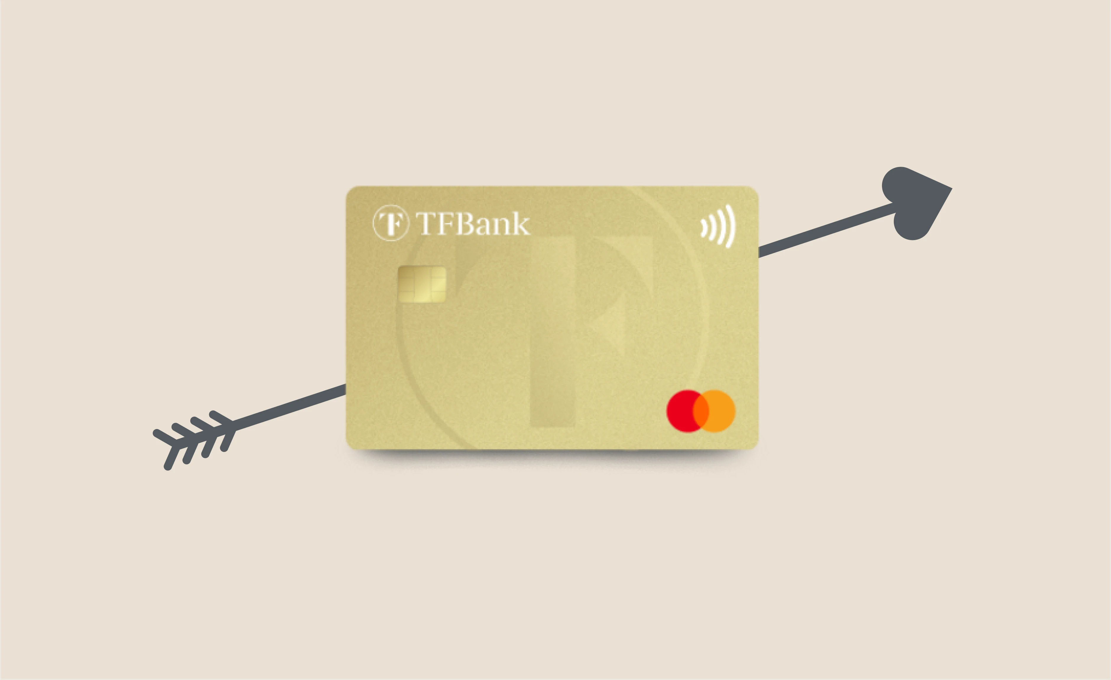 TF Mastercard Gold mit Armor Pfeil.